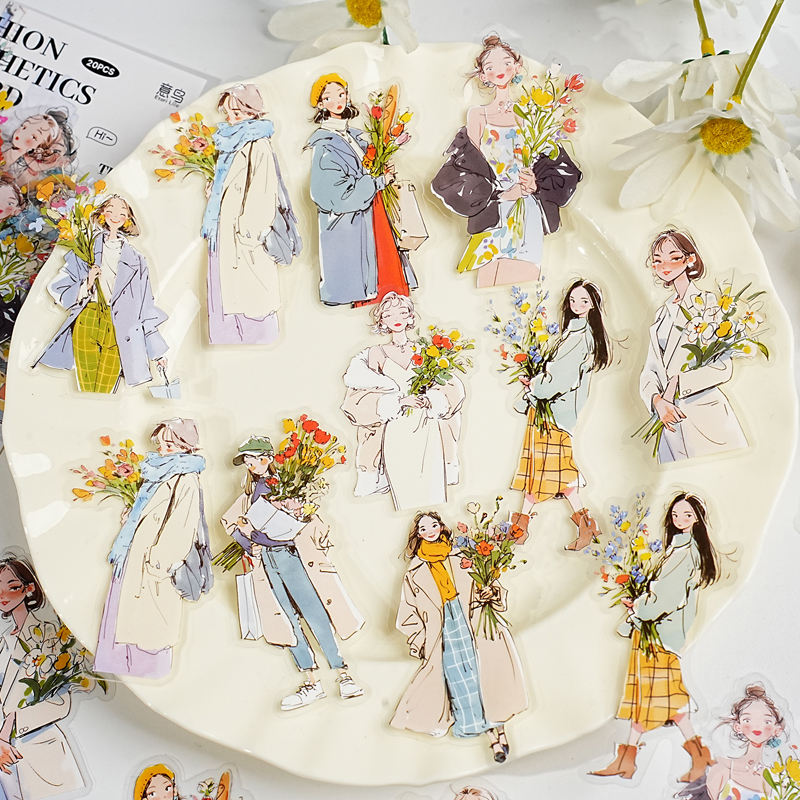 Vintage Fashion Magazine - JIAMEI 20pcs Dressing Aesthetics Record Series
