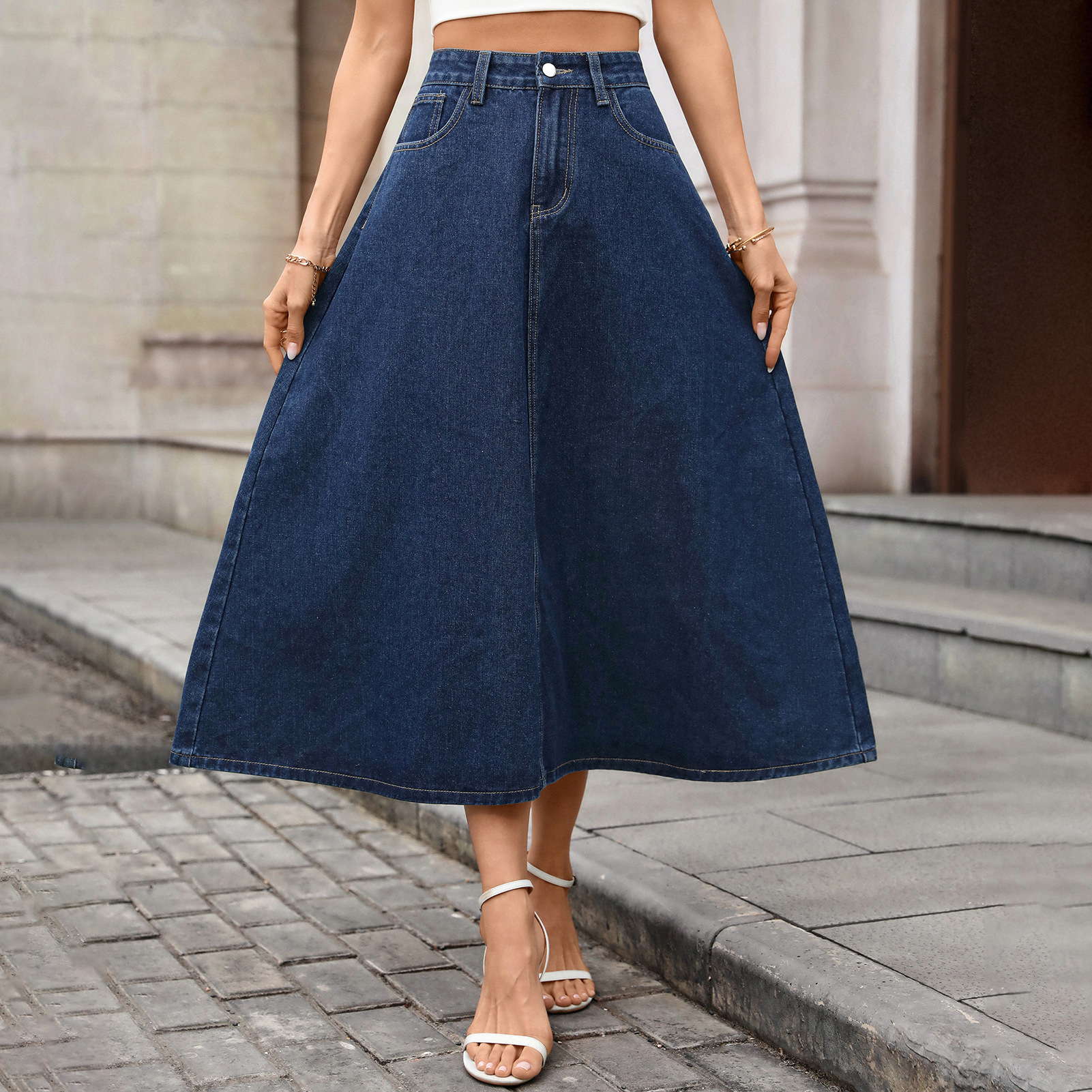 Vintage Fashion Y2K - Chic Spring/summer Vintage Denim Skirts Bottom
