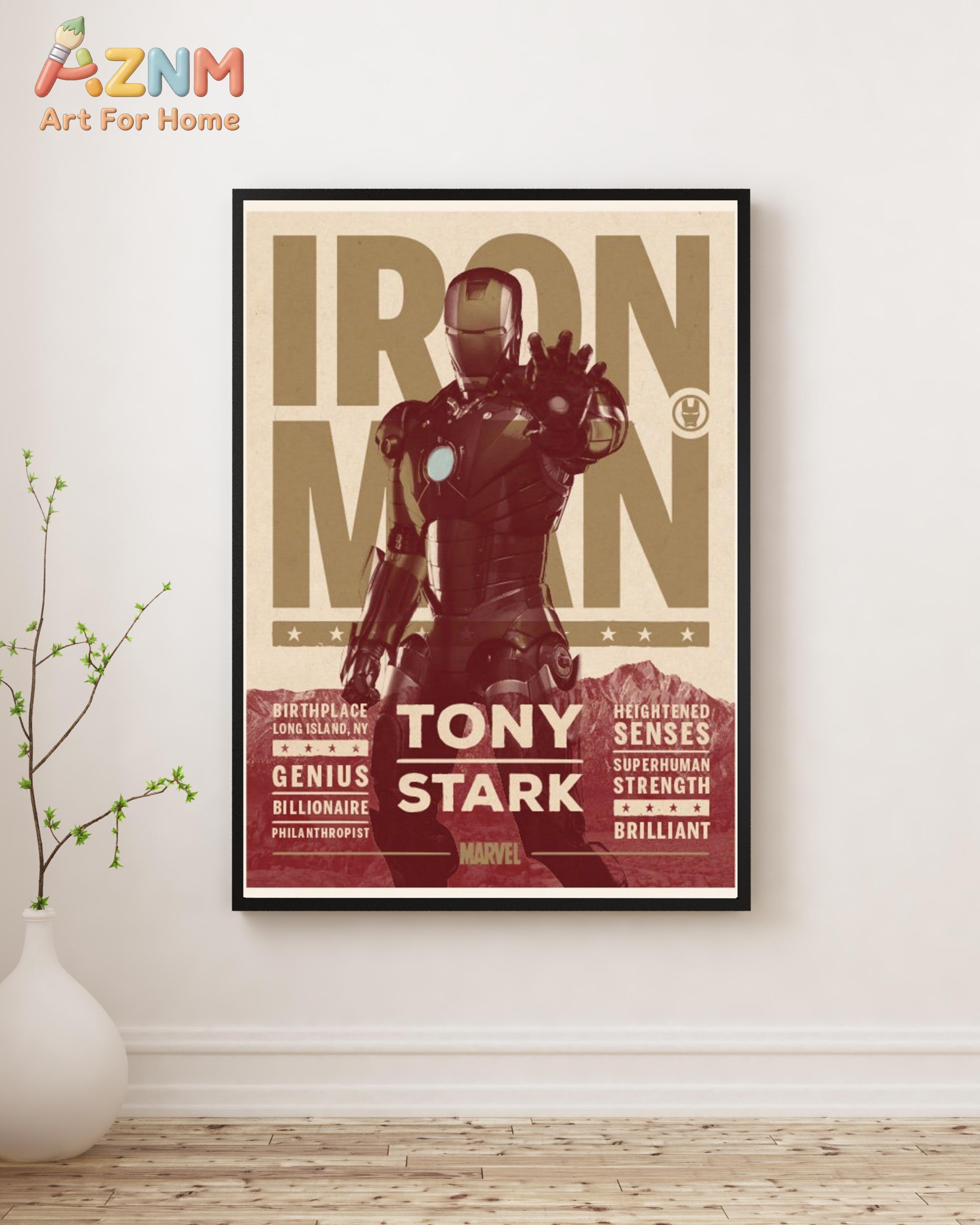 Vintage Fashion Wall Art - Iron Man Vintage Poster _ Tony