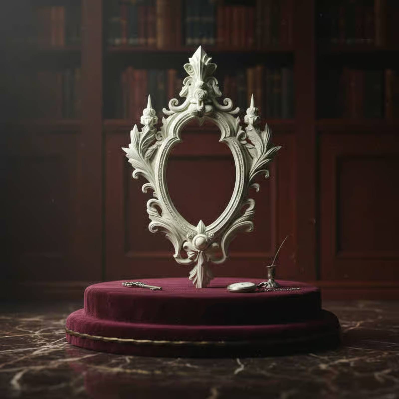 Vintage Fashion Doll - Medieval Picture Frame Scrollwork Baroque Photo