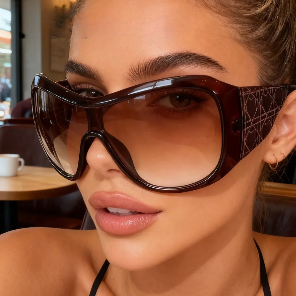 Vintage Fashion Y2K - One Piece Oversized Y2K Sunglasses for