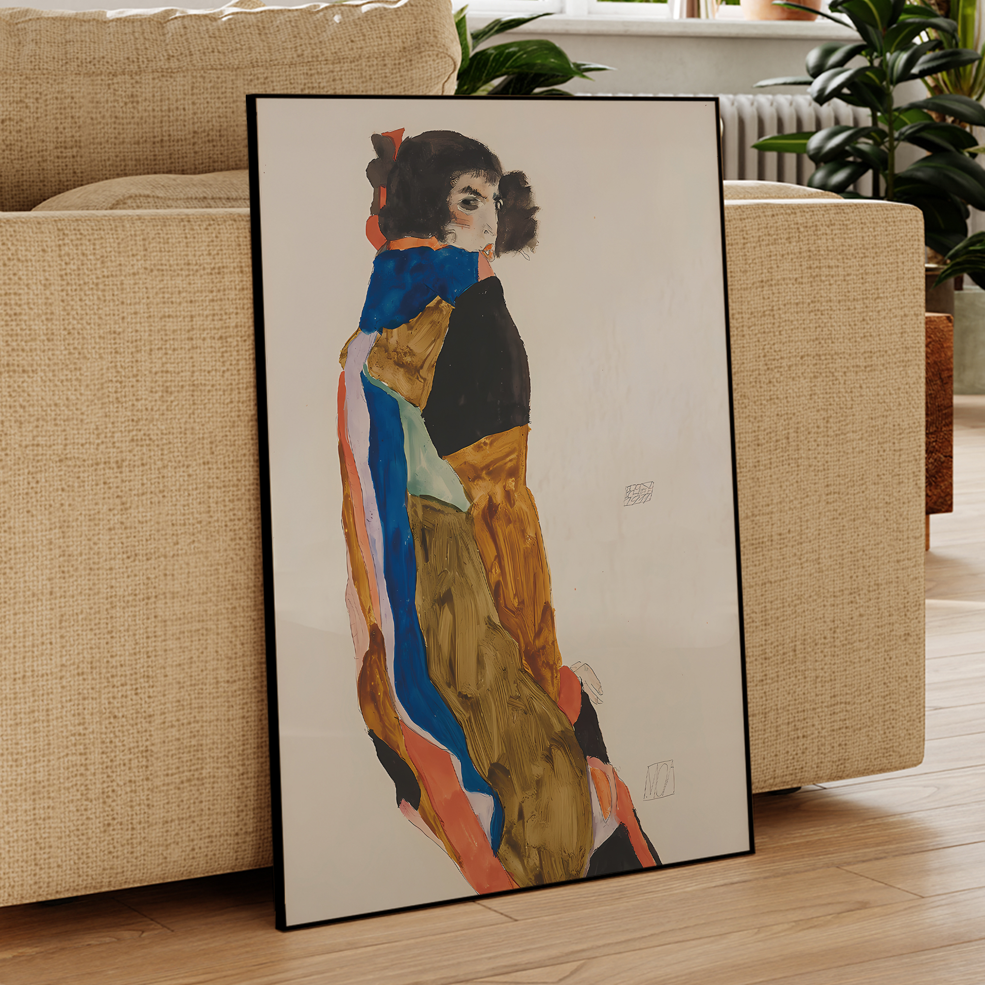 Modern Abstract Egon Schiele M - Vintage Fashion Wall Art review and price