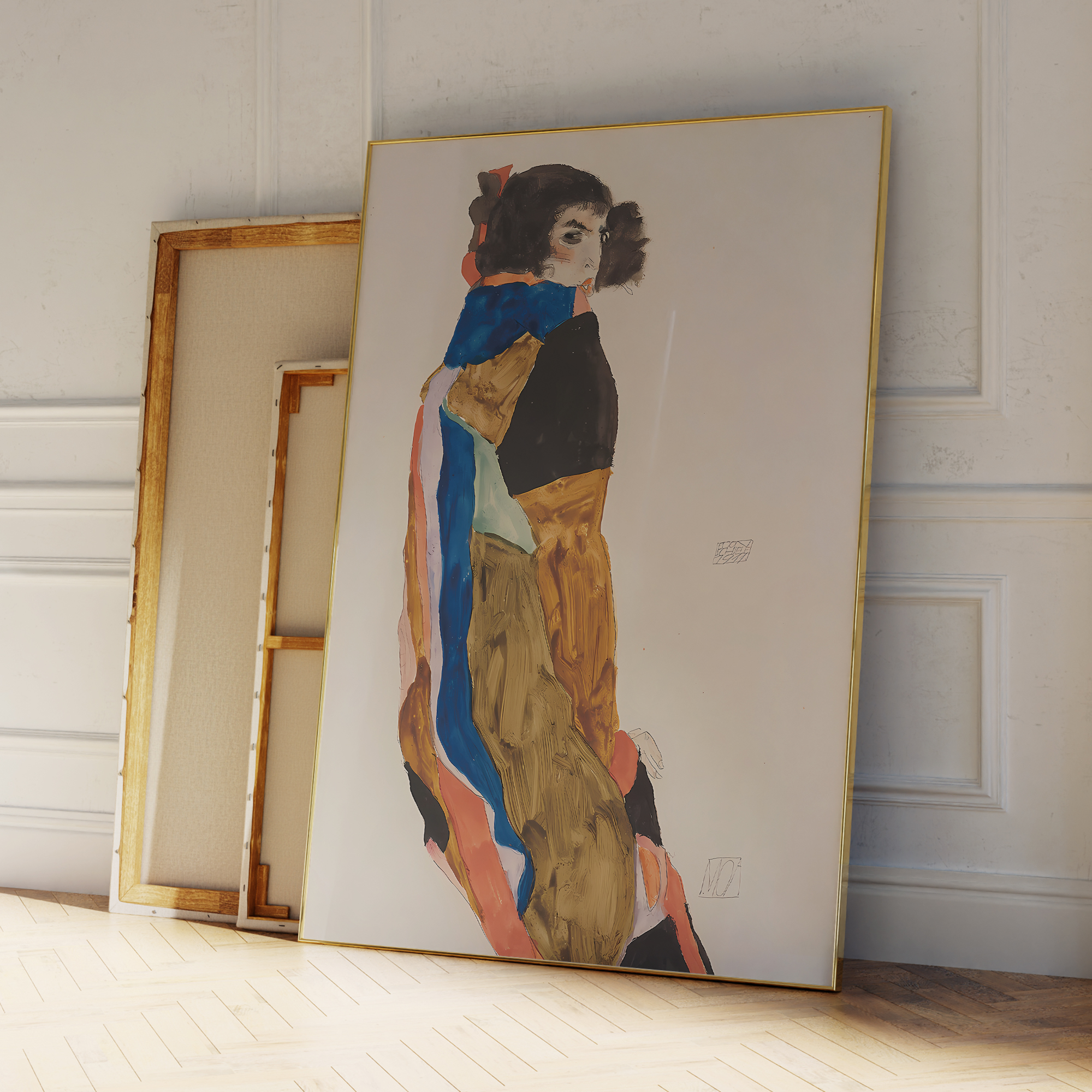 Modern Abstract Egon Schiele M - Vintage Fashion Wall Art review and price