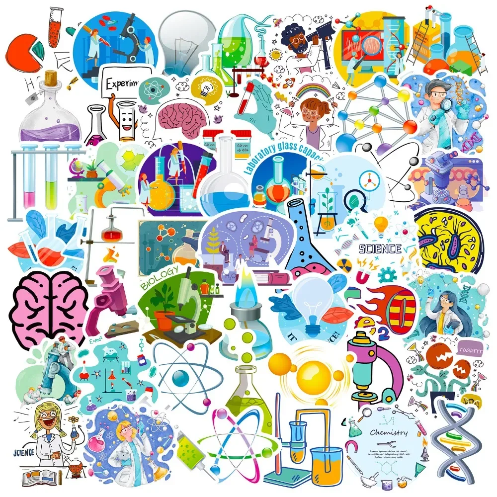 50PCS Cartoon Science Lab Stic - Vintage Fashion Magazine review and price