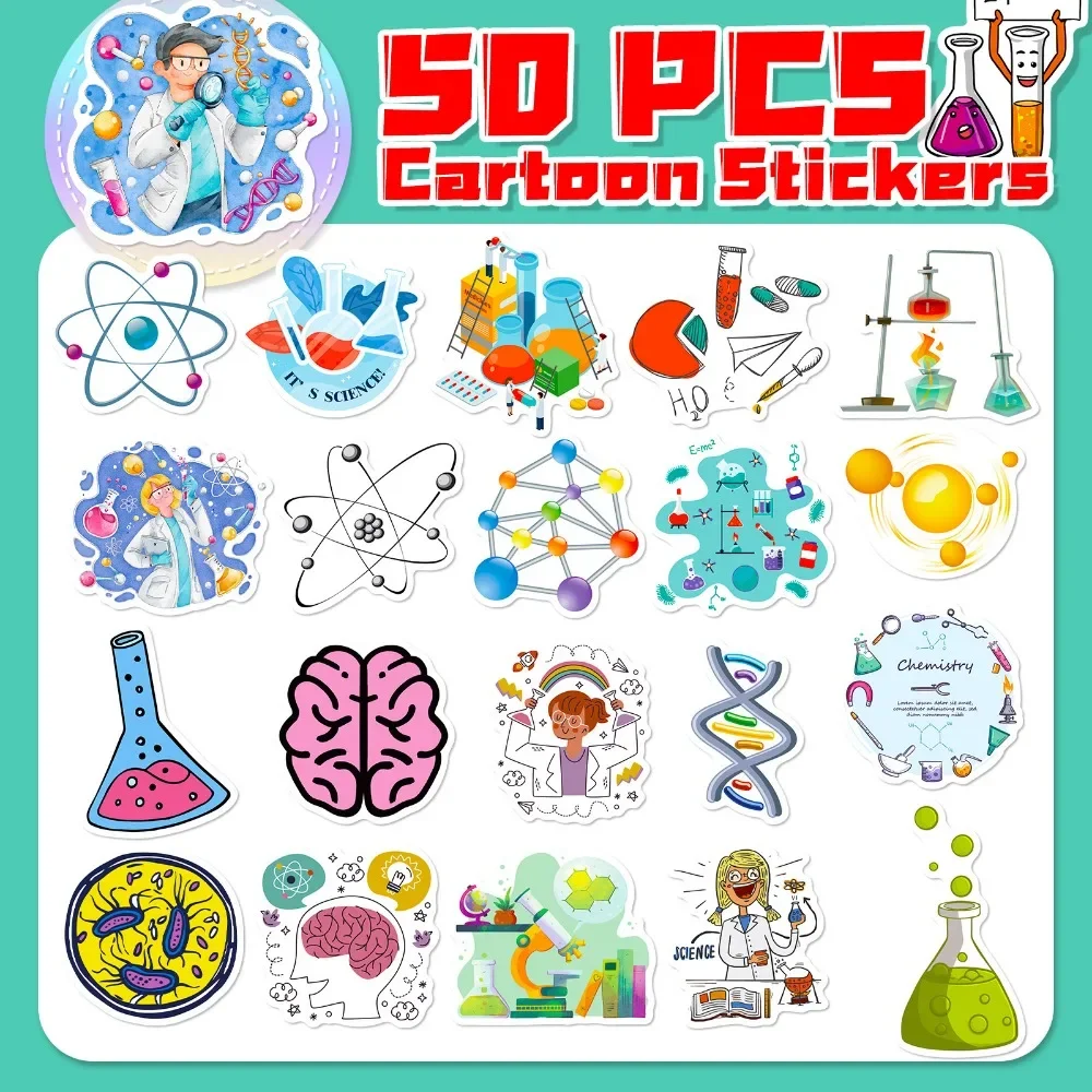 50PCS Cartoon Science Lab Stic - Vintage Fashion Magazine review and price