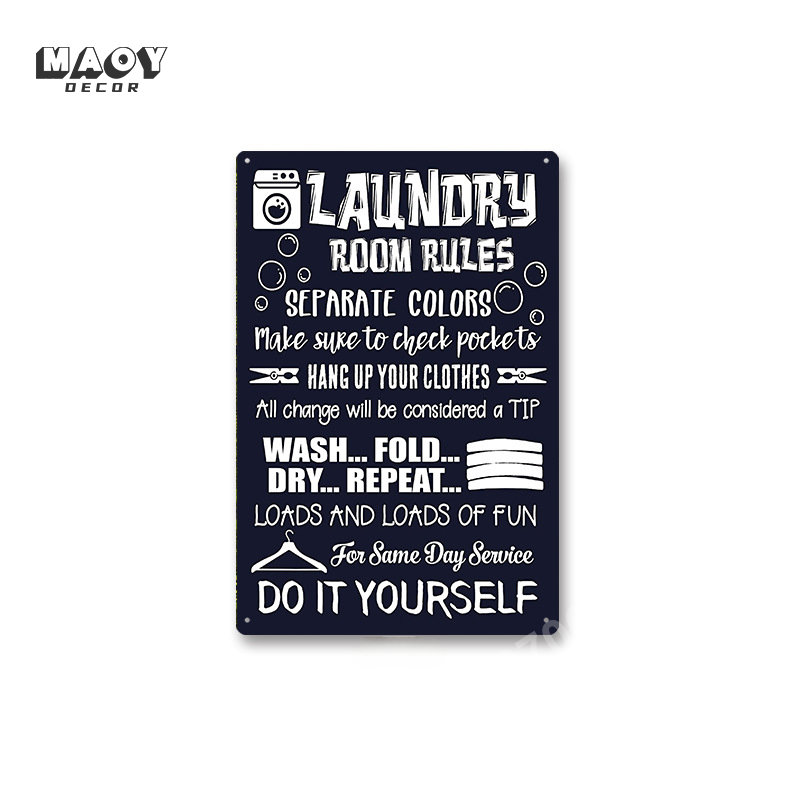 Slogan Metal Tin Sign Laundry  - Vintage Fashion Wall Art review and price