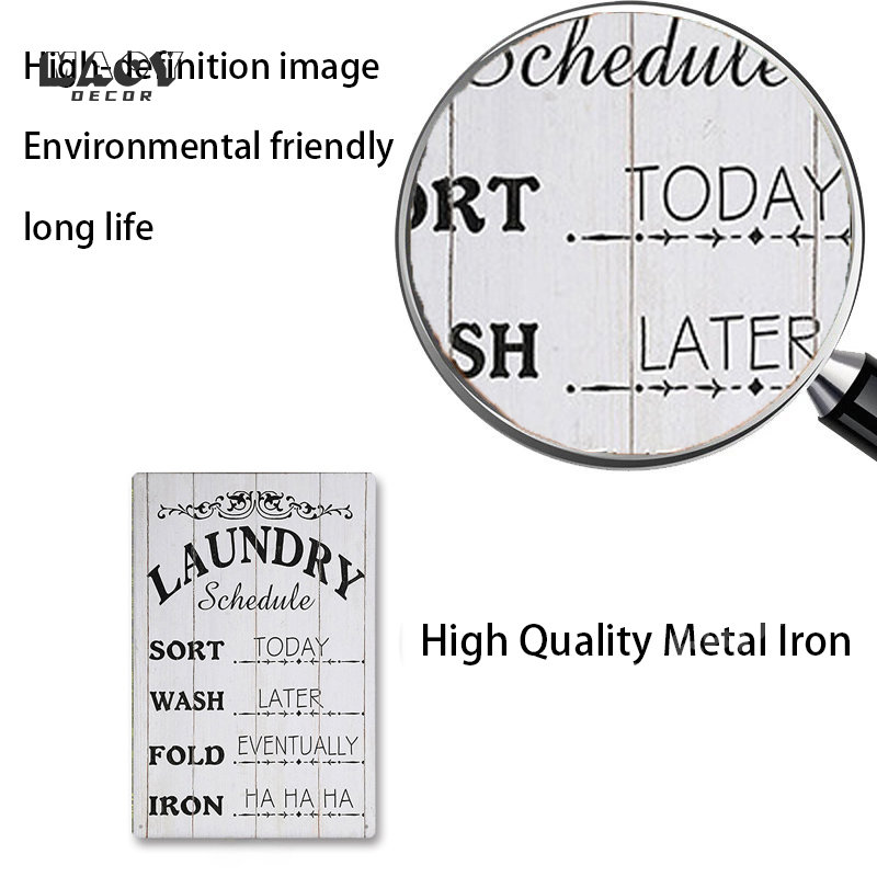 Slogan Metal Tin Sign Laundry  - Vintage Fashion Wall Art review and price