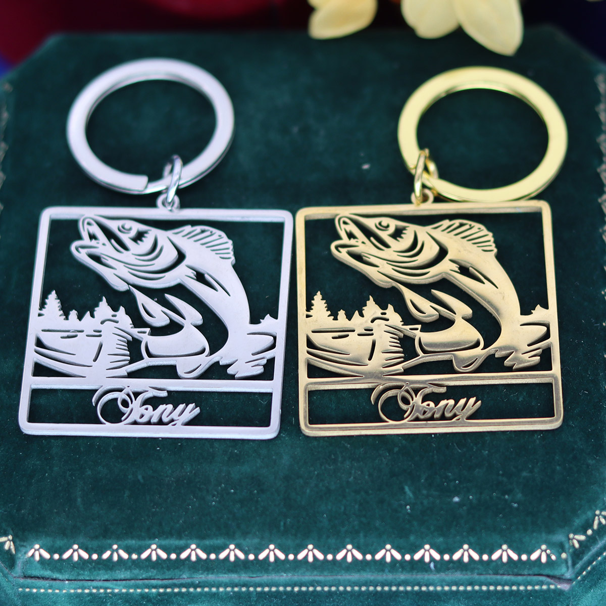 Custom Name Fish Keychain Pers - Vintage Fashion Names review and price