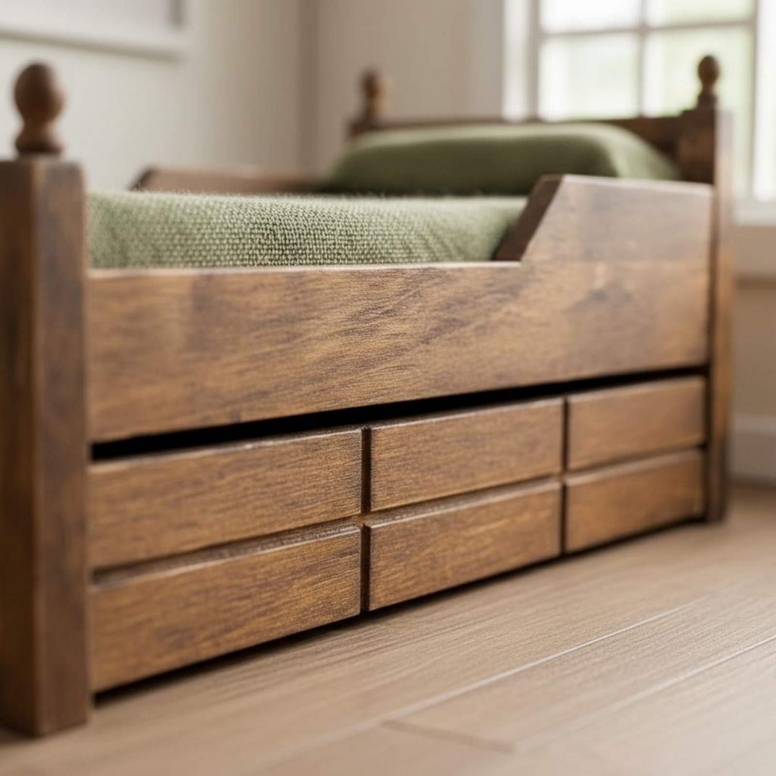 1:12 Scale Wooden Bed Handmade - Vintage Fashion Doll review and price