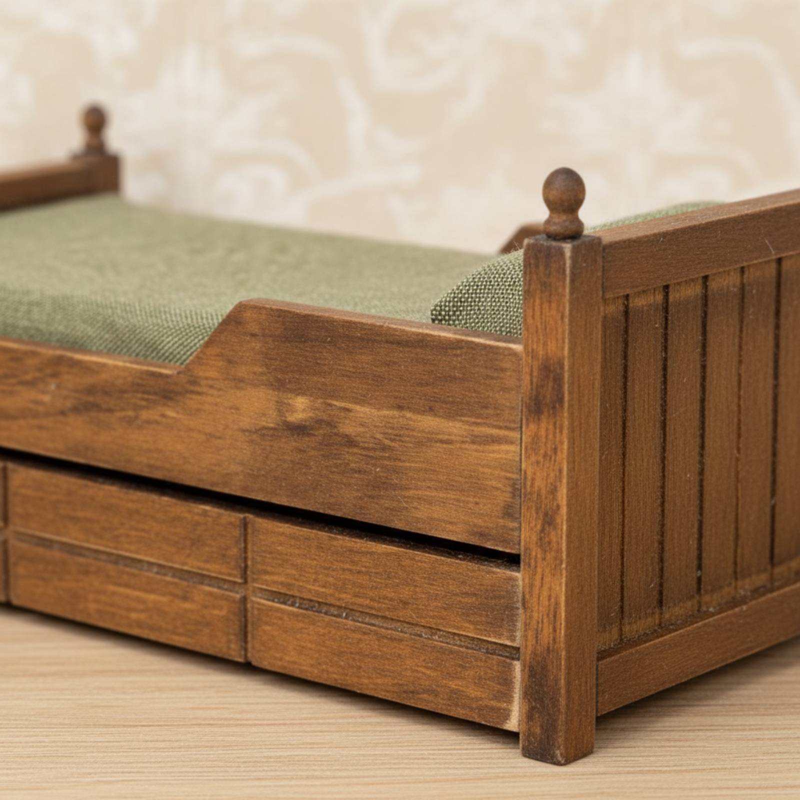 1:12 Scale Wooden Bed Handmade - Vintage Fashion Doll review and price