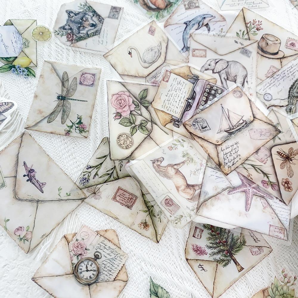 50PCS Vintage Envelope Transpa - Vintage Fashion Magazine review and price