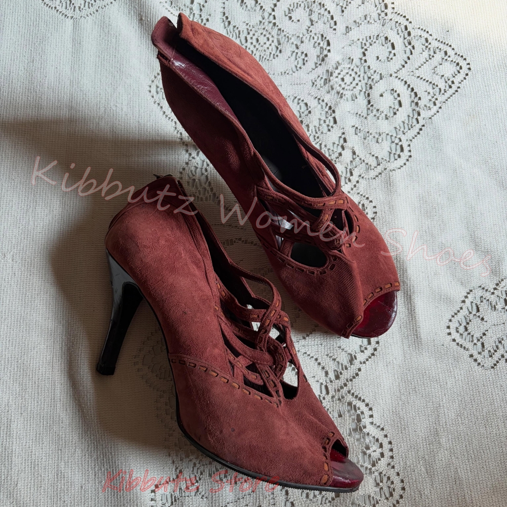 Vintage Rome Sandals Suede Lea - Vintage Fashion Heels review and price