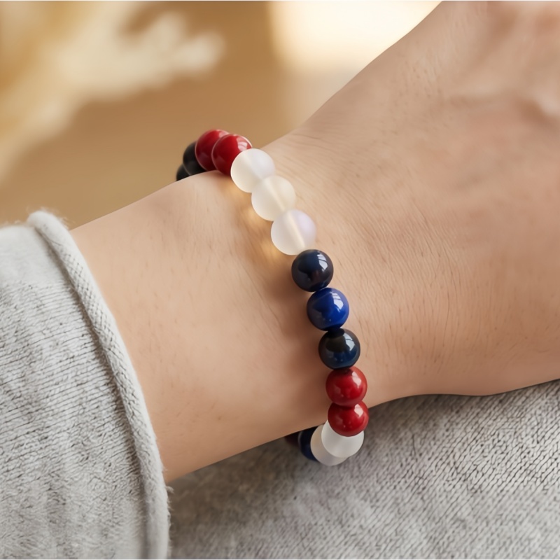 1pc Red/blue/white Tricolor St - Vintage Fashion In Chinese review and price