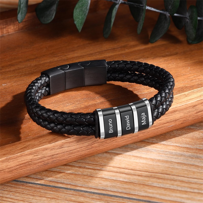 Personalized Bracelets for Men - Vintage Fashion Names review and price