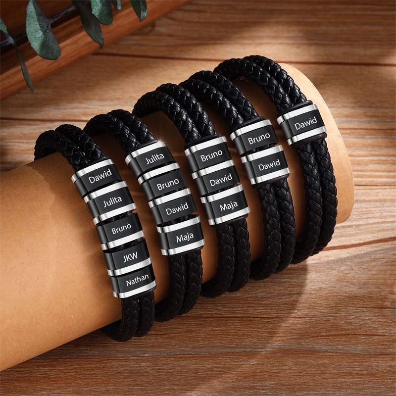 Personalized Bracelets for Men - Vintage Fashion Names review and price