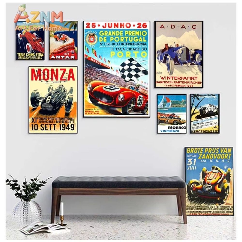 1pc Vintage Car Racing Monaco  - Vintage Fashion Wall Art review and price