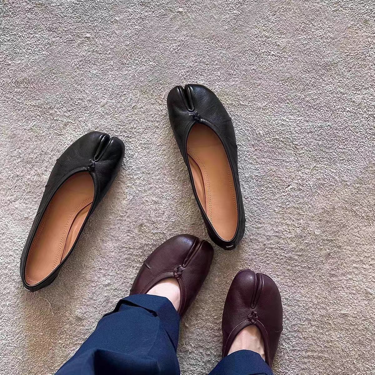 Fashion Split Toe Flat Hoof Ma - Vintage Fashion Aesthetic review and price