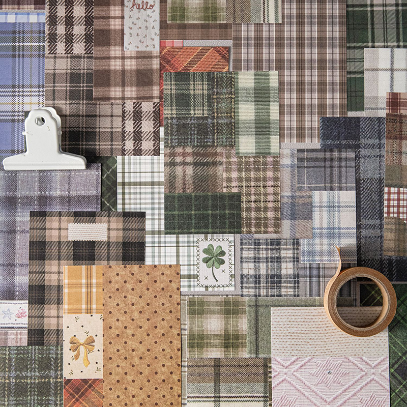 50pcs Creative Plaid Decor Scr - Vintage Fashion Magazine review and price
