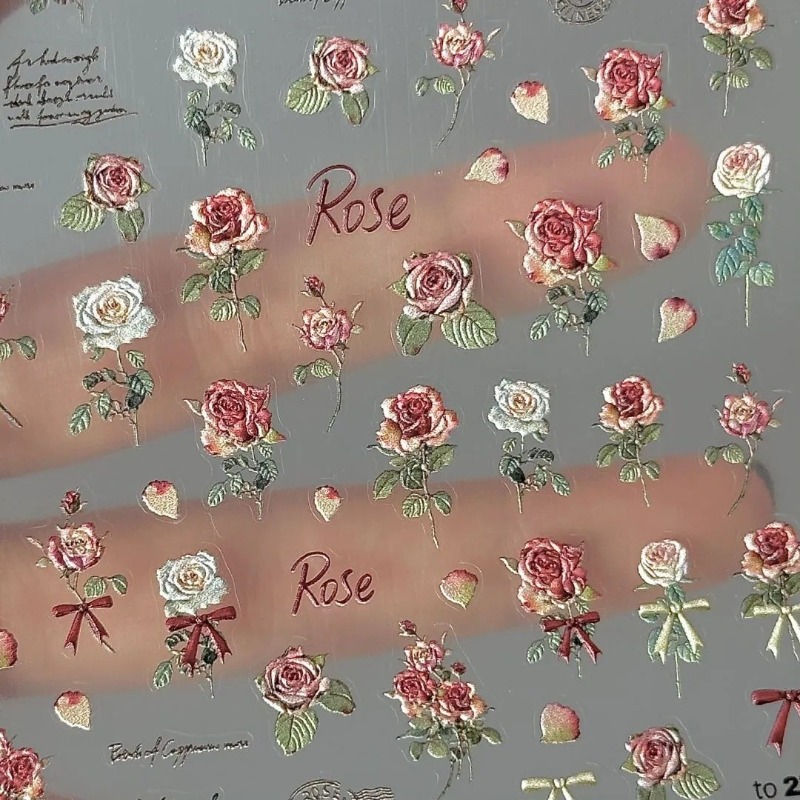 5Pcs Ins Retro Rose Sticker Hi - Vintage Fashion Magazine review and price