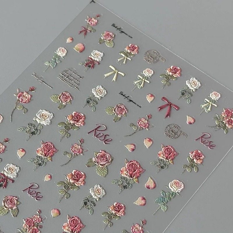 5Pcs Ins Retro Rose Sticker Hi - Vintage Fashion Magazine review and price