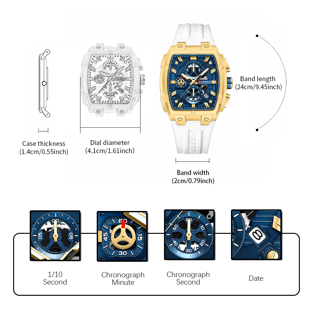 CURREN Luxury Vintage Watch fo - Vintage Fashion Aesthetic review and price