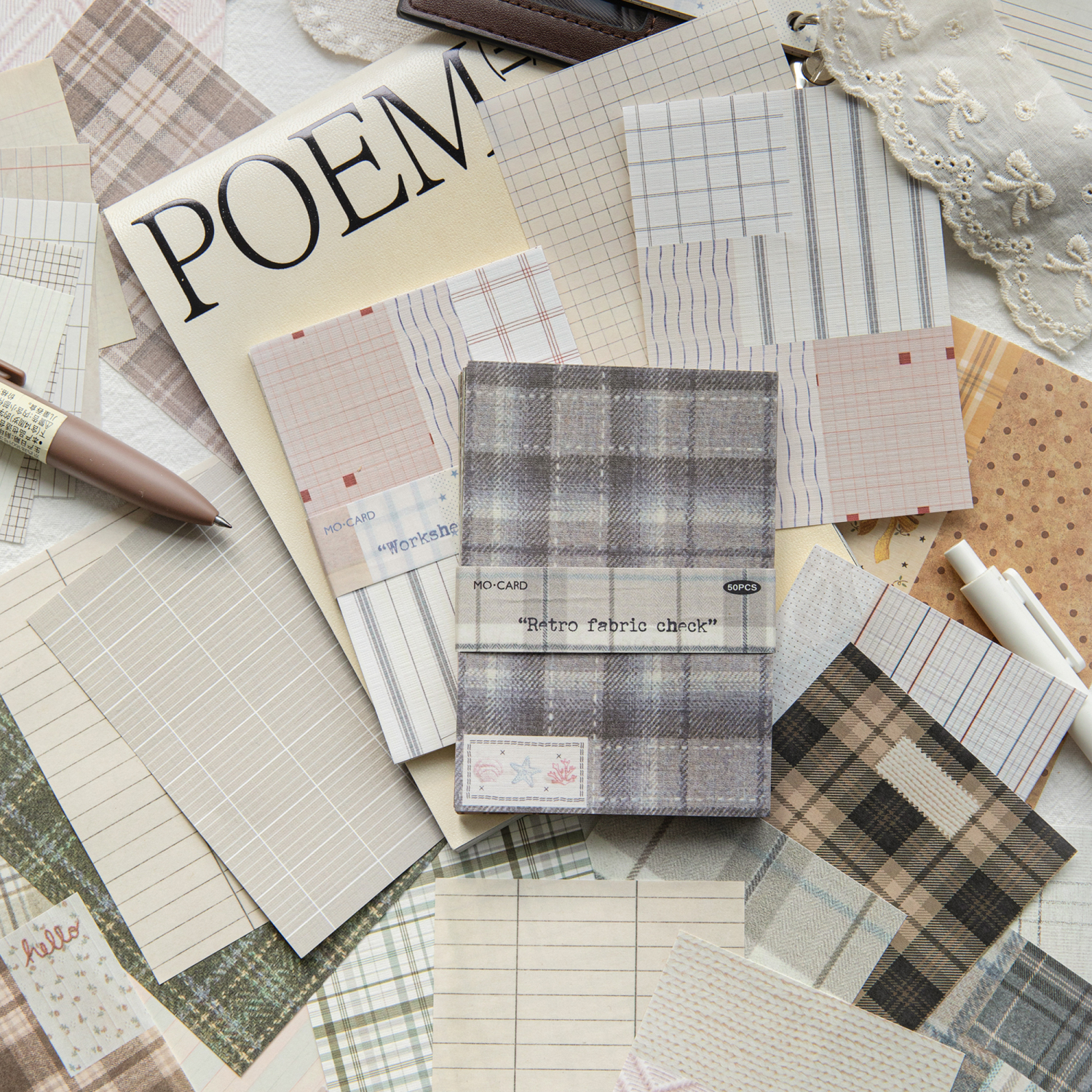 50pcs creative plaid Decor Scr - Vintage Fashion Magazine review and price