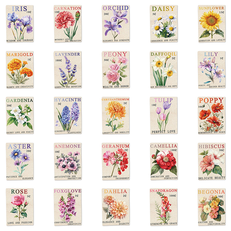 50PCS Vintage Flower Postage S - Vintage Fashion Magazine review and price