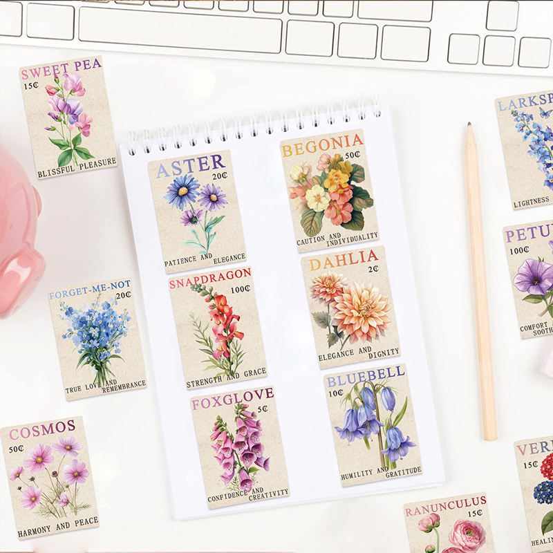 50PCS Vintage Flower Postage S - Vintage Fashion Magazine review and price