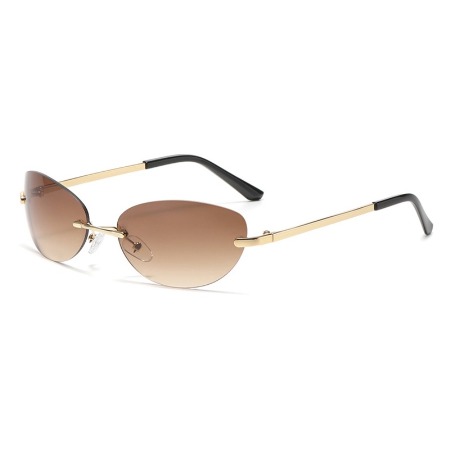 Vintage frameless oval sunglas - Vintage Fashion Y2K review and price