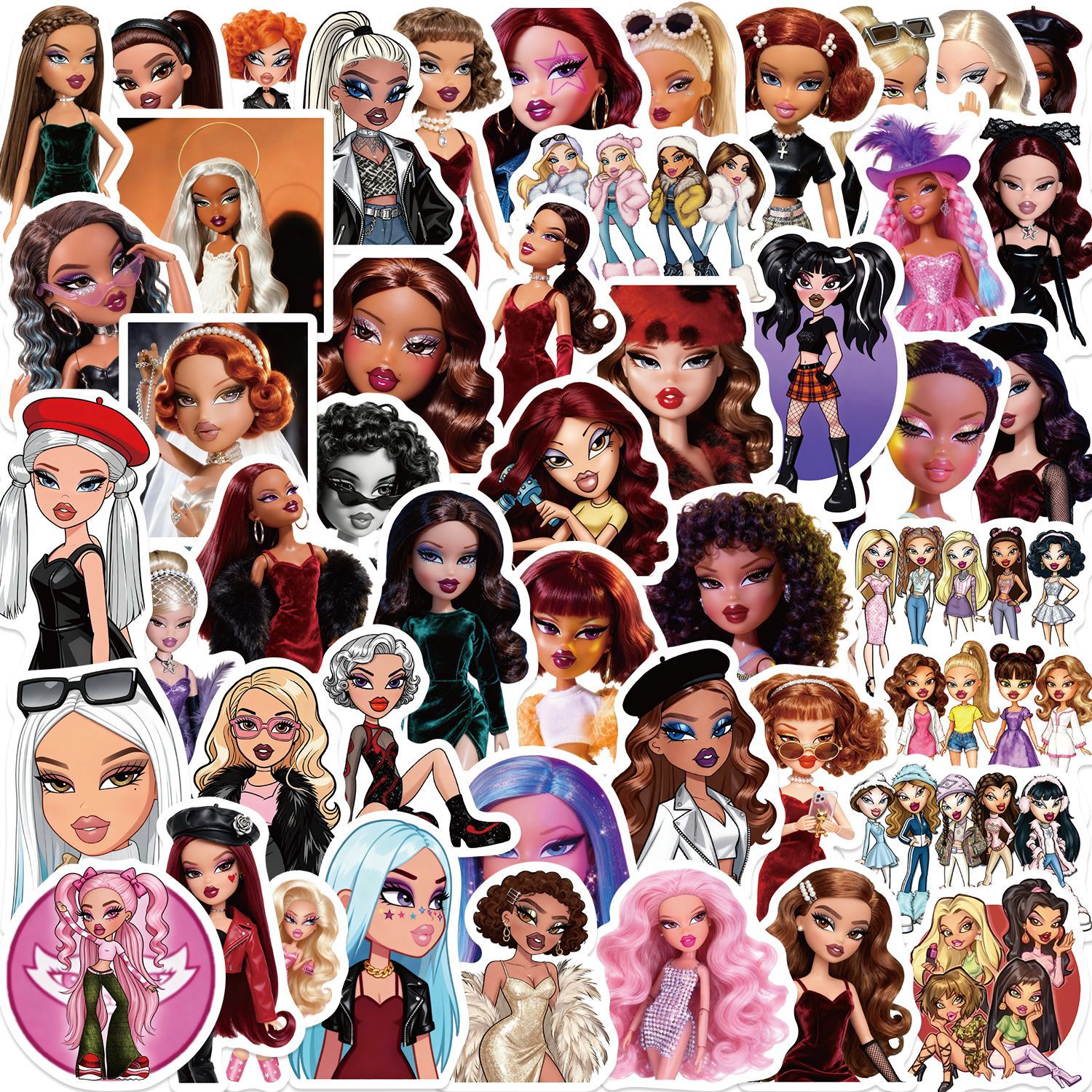 50Pcs Trendy Hot Girl Graffiti - Vintage Fashion Magazine review and price