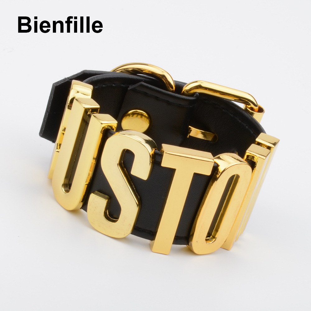 Personalized Word Goth Punk PU - Vintage Fashion Names review and price