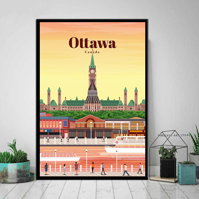 Frameless Tokyo Ottawa Prague  - Vintage Fashion Wall Art review and price