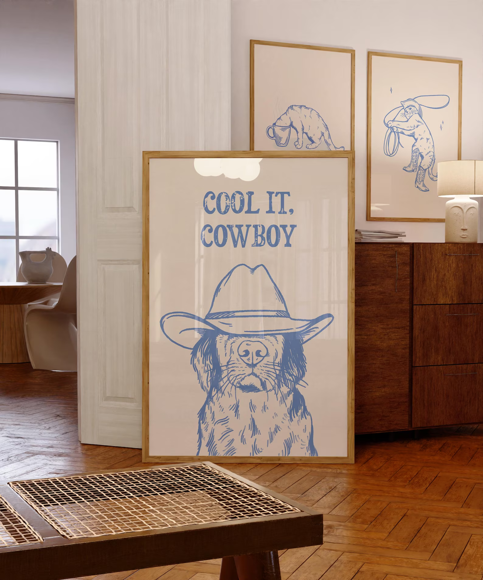 cool it cowboy art print retro - Vintage Fashion Wall Art review and price