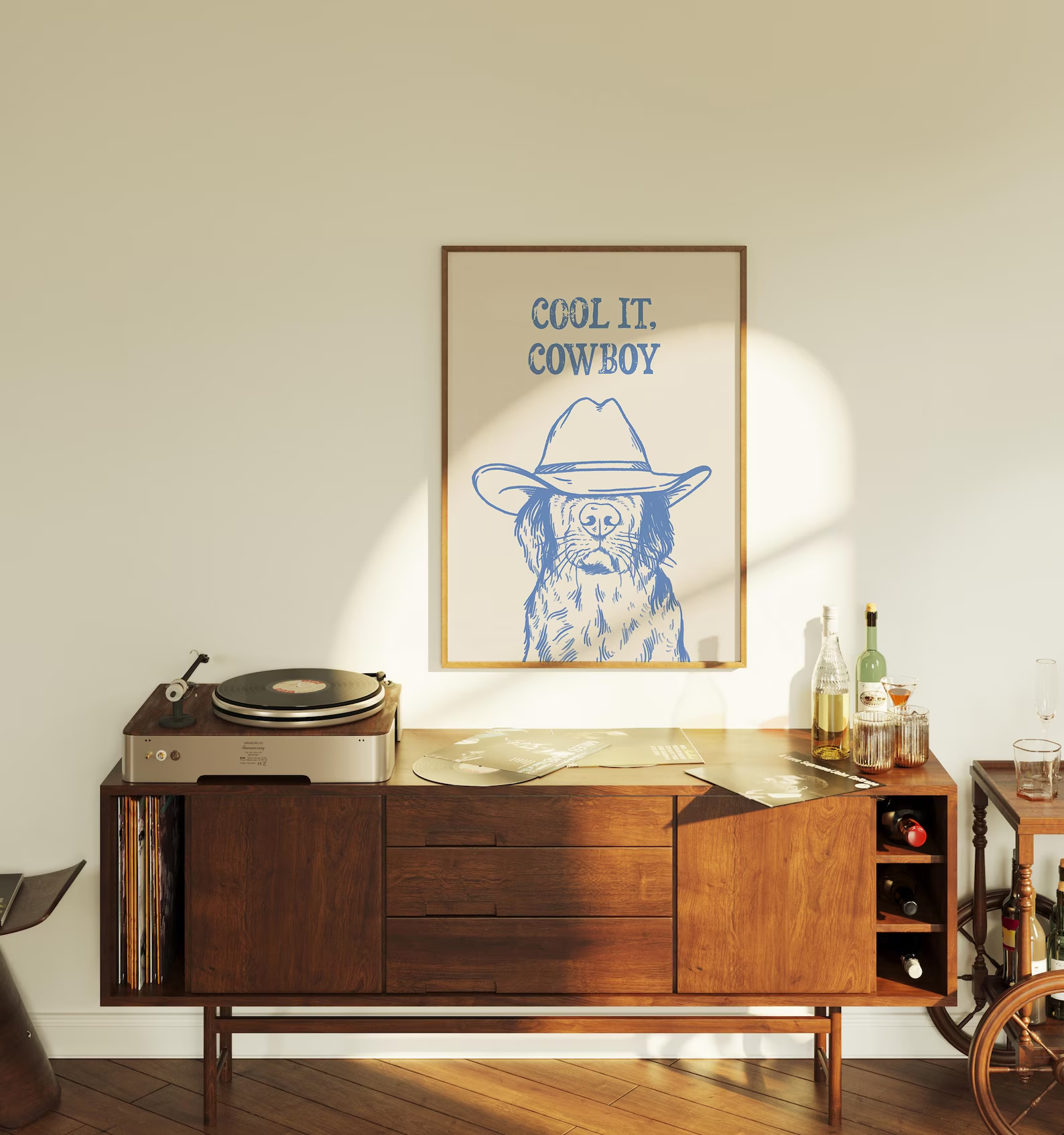 cool it cowboy art print retro - Vintage Fashion Wall Art review and price