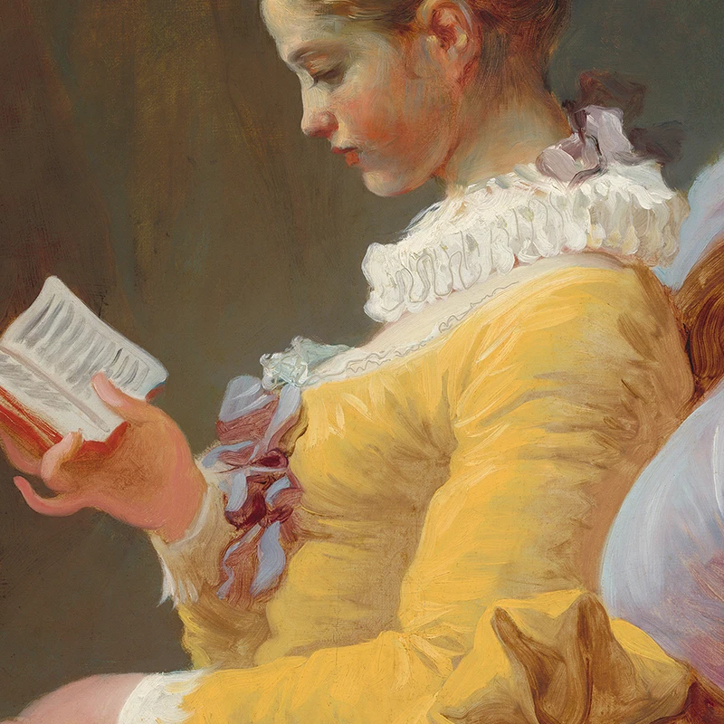Girl Reading Vintage Oil Paint - Vintage Fashion Wall Art review and price