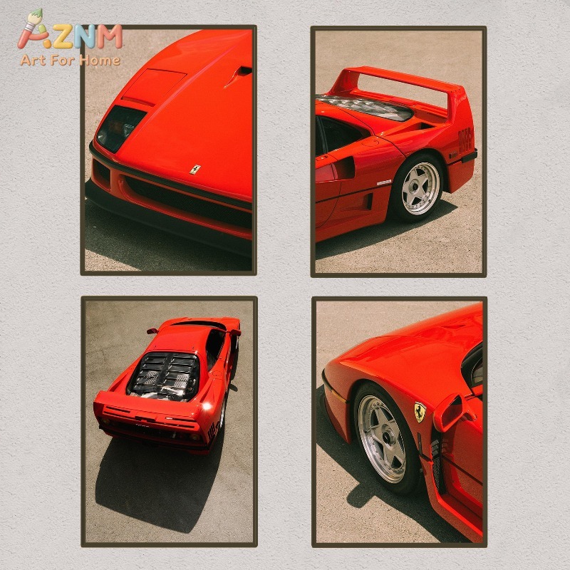 AZNM Ferrari F40 Classic Super - Vintage Fashion Wall Art review and price