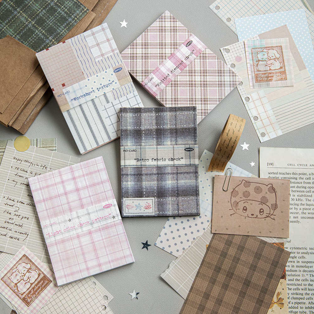 50pcs Creative Plaid Decor Scr - Vintage Fashion Magazine review and price