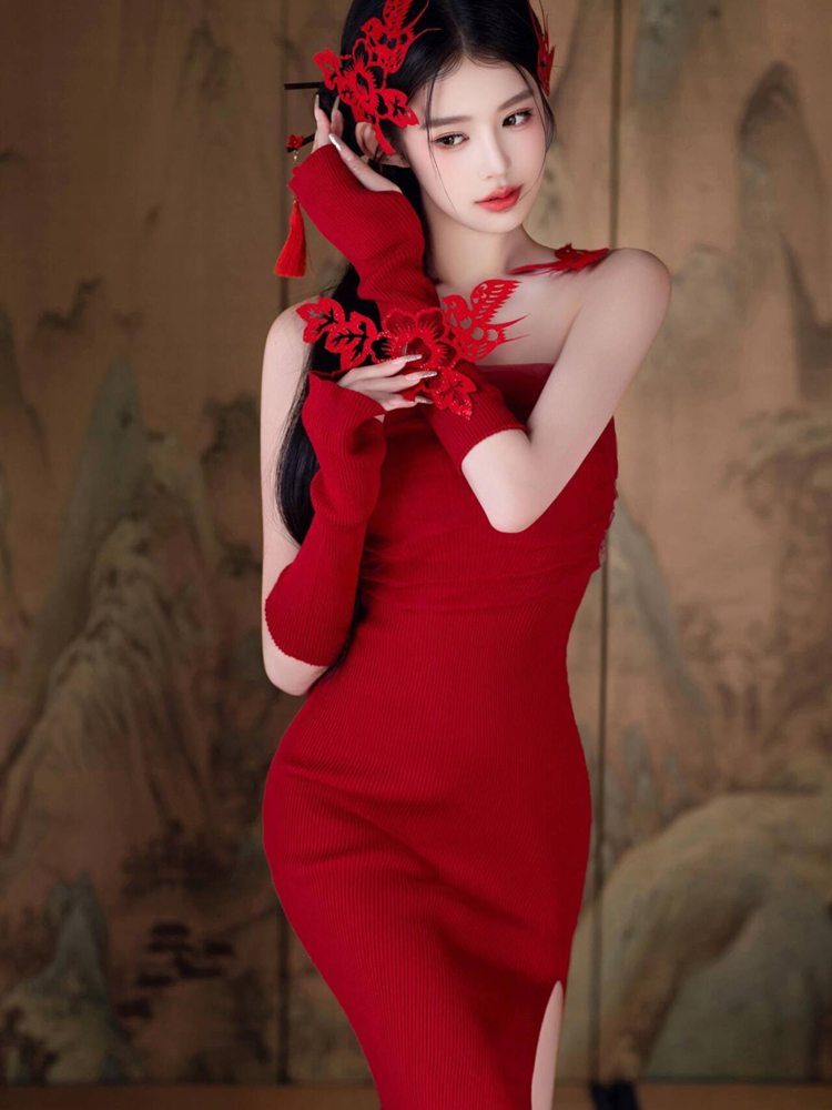 New 2026 Red Vintage Style  Pr - Vintage Fashion In Chinese review and price