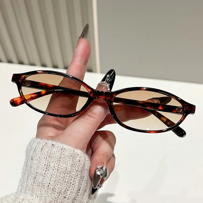 Small Oval Leopard Gradient Su - Vintage Fashion Y2K review and price