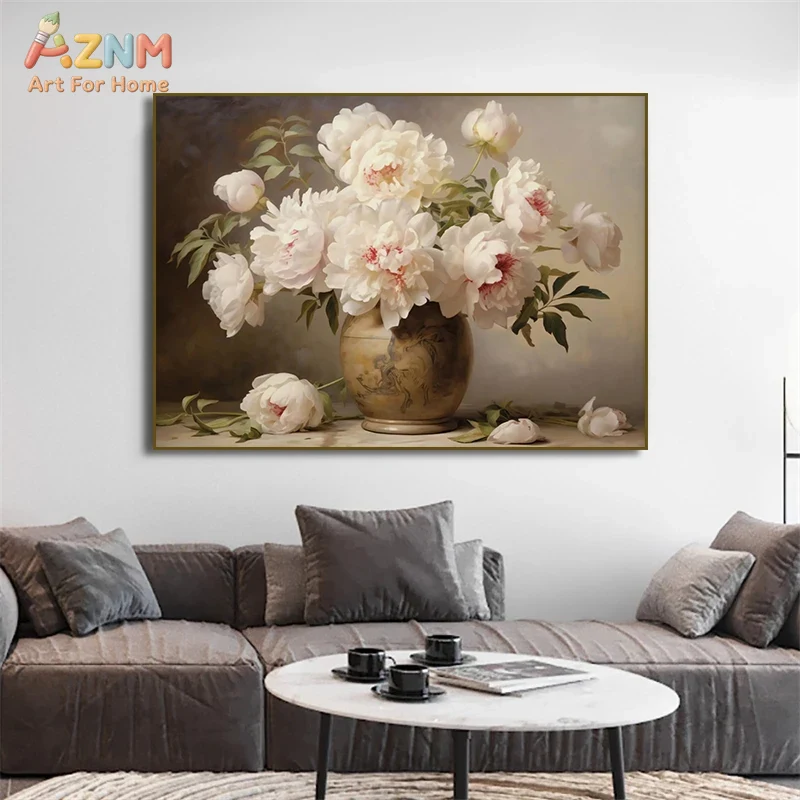 AZNM Vintage Flower Vase Canva - Vintage Fashion Wall Art review and price